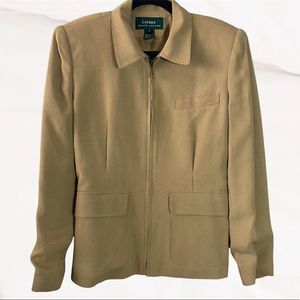 Lauren Ralph Lauren Tan Zip Up Jacket 4